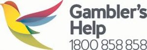 Gambler's Help logo with phone number 1800 858 858