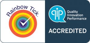 Rainbow Tick accredited symbol